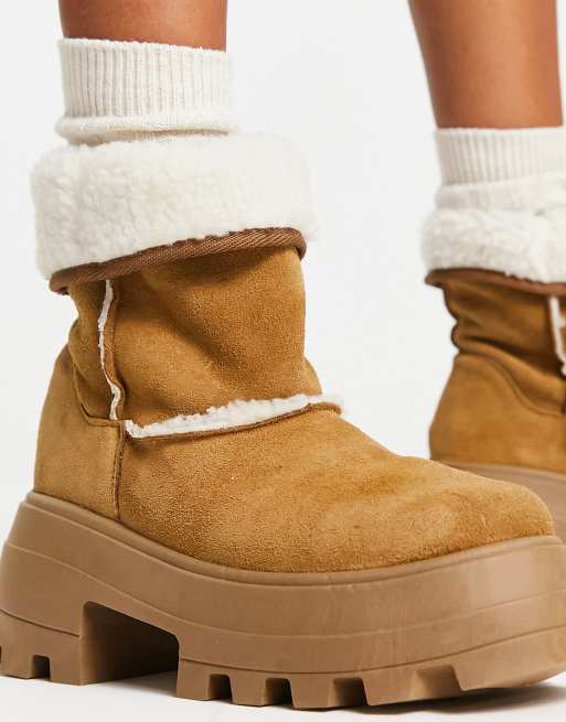 Asos fur 2025 lined boots