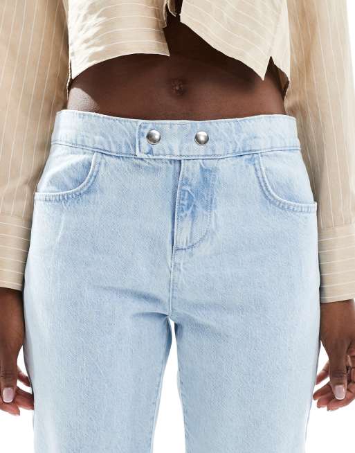 ASOS DESIGN - Afblegede jeans med lav talje og nitte-lukning, 5 af 5
