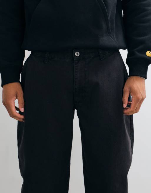 ASOS DESIGN afslappede barrel-bukser med plisseringer i sort, 3 af 5