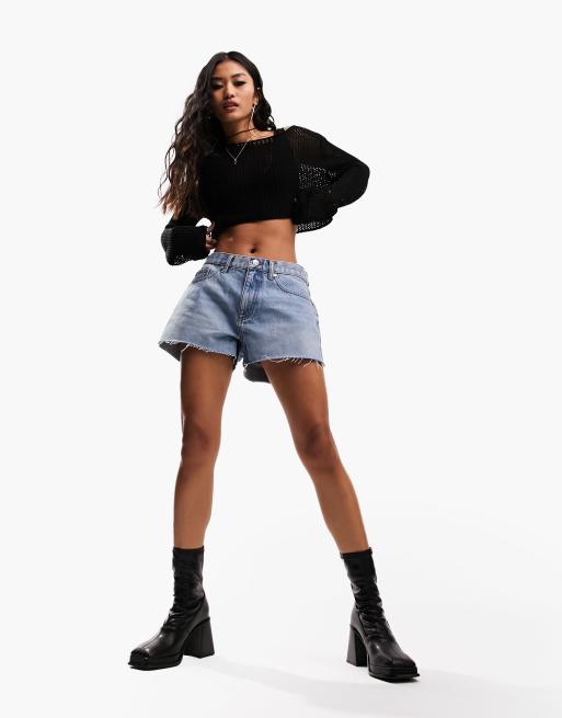 ASOS DESIGN - Afslappede blå denimshorts, 4 af 5