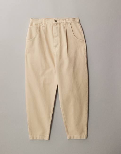 ASOS DESIGN - Afslappede tapered jeans i ecru, 5 af 7