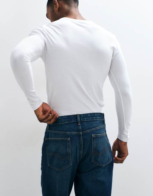 ASOS DESIGN - Afslappede tapered jeans i mørkeblå vintagevask, 4 af 5