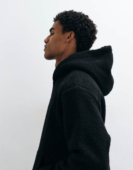 ASOS DESIGN afslappet borg-hættetrøje i sort, 2 af 5