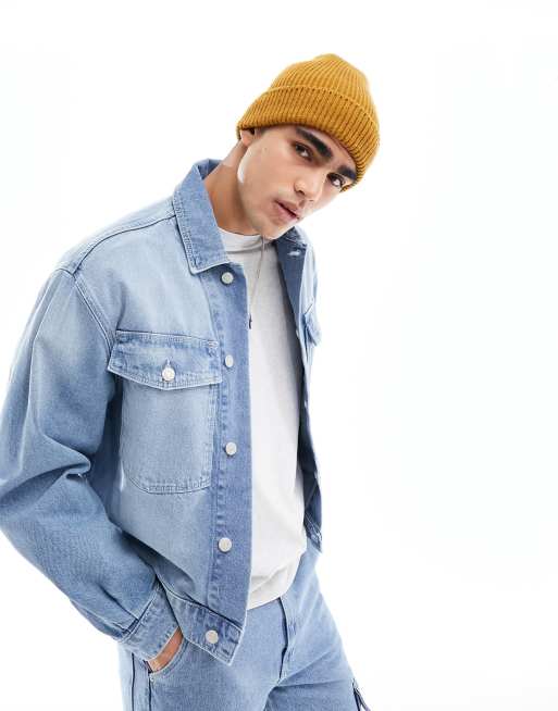 ASOS DESIGN - Afslappet denimjakke i blå