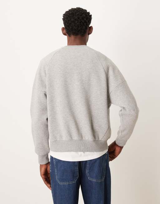 ASOS DESIGN - Afslappet gråmeleret sweatshirt, 3 af 5