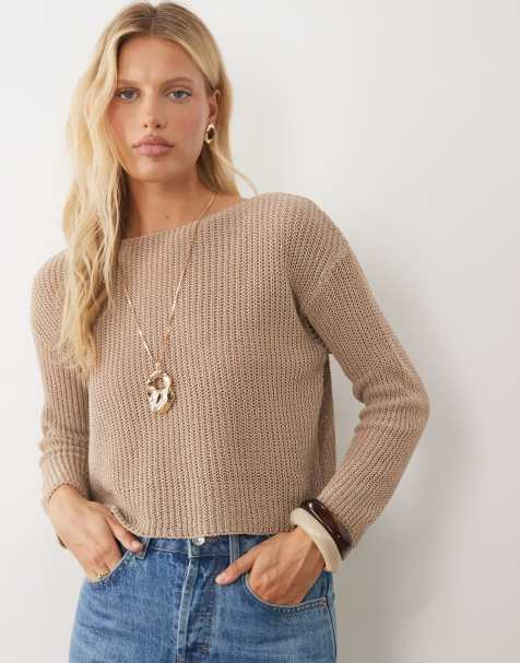 ASOS DESIGN afslappet hæklet striktrøje - view 1