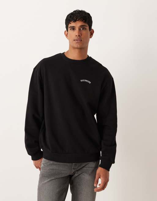ASOS DESIGN - Afslappet sort sweatshirt med påsyet tekstdesign, 3 af 5