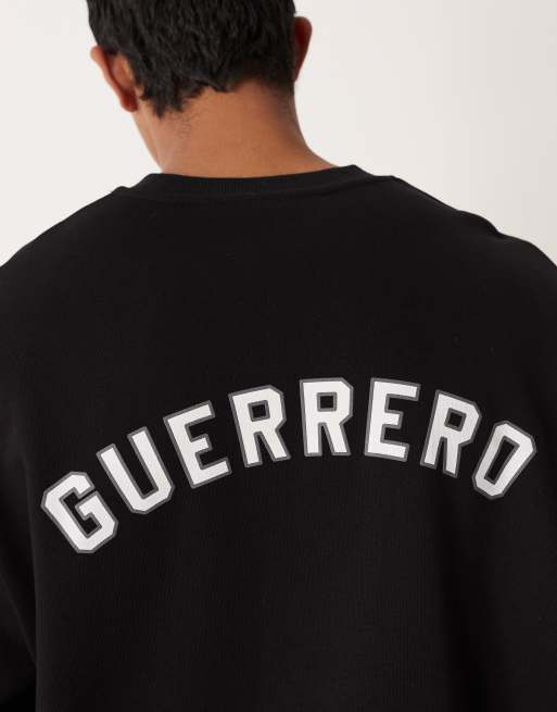 ASOS DESIGN - Afslappet sort sweatshirt med påsyet tekstdesign, 5 af 5