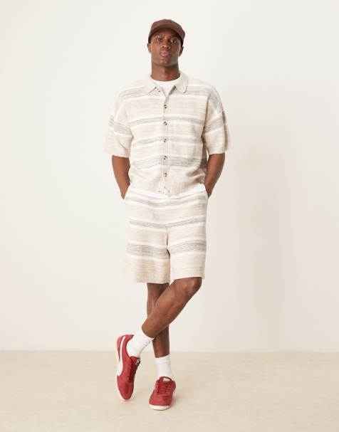 ASOS DESIGN - Afslappet sæt med shorts og poloskjorte med firkantet pasform i space dye-design - view 1