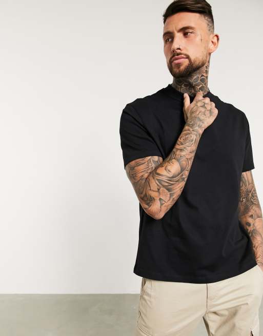 ASOS DESIGN - Afslappet t-shirt i sort - BLACK