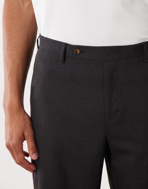 ASOS DESIGN afslappet tapered fit-habitbukser i grå, 4 af 5