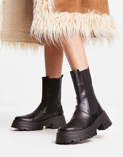 Black Platform Boots for Women | ASOS