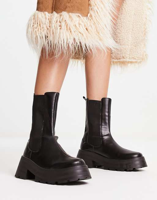 det er alt dør scarp ASOS DESIGN Agra chunky chelsea boots in black | ASOS