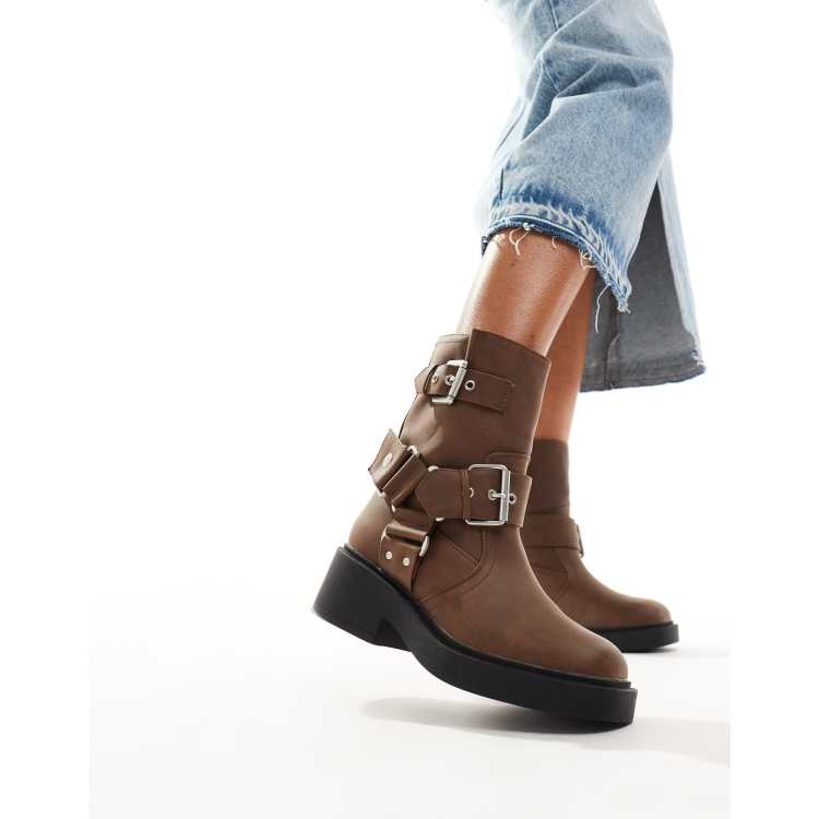 Asos buckle ankle boots on sale