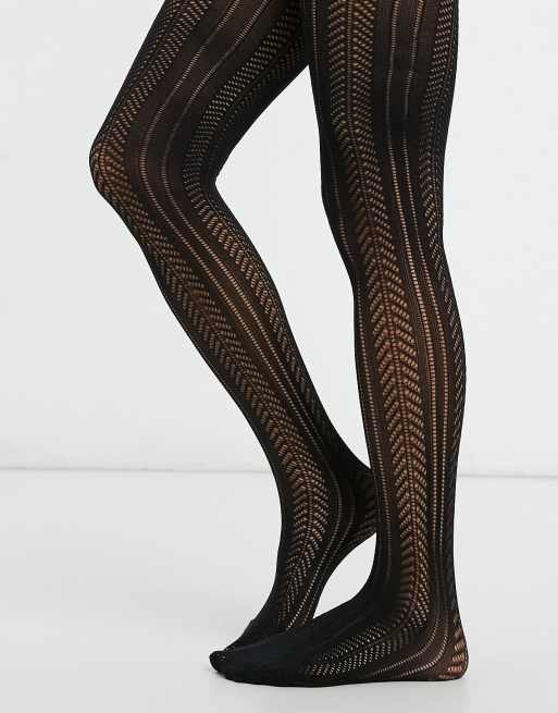 ASOS DESIGN - Ajour panty in zwart