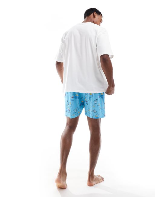 ASOS DESIGN Aladdin Disney pajama set in blue, 4 of 4