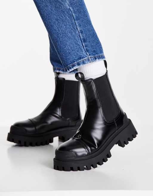 Asos design agnes chunky chelsea outlet boots