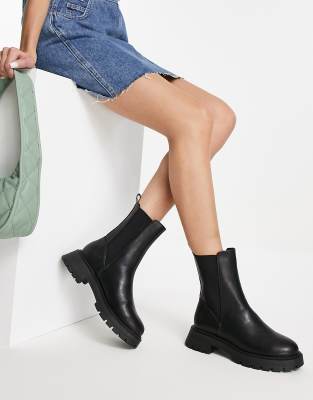 black platform chelsea boots women