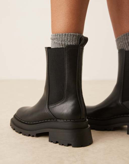 ASOS DESIGN – Austin – Robuste Chelsea-Stiefel in Schwarz