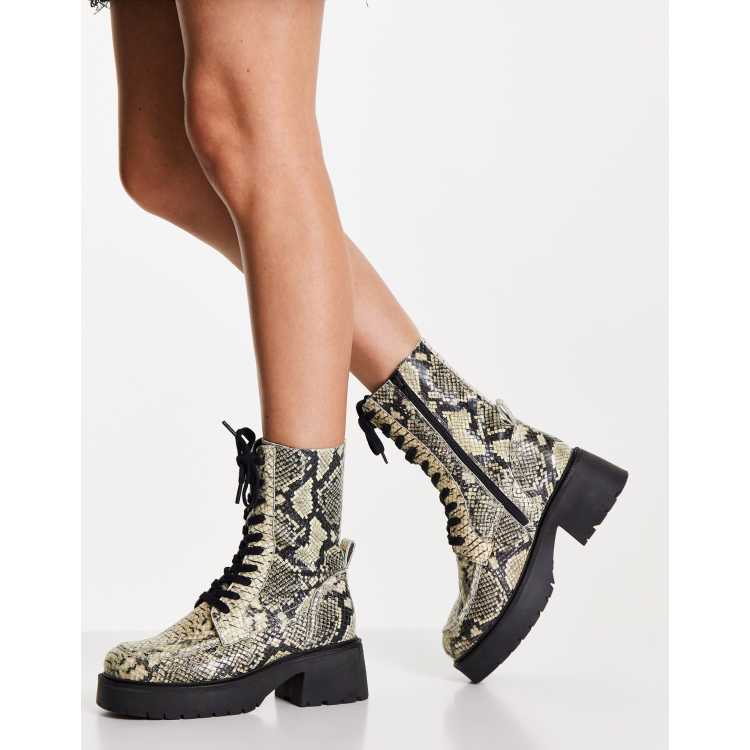 Snake lace sale up boots