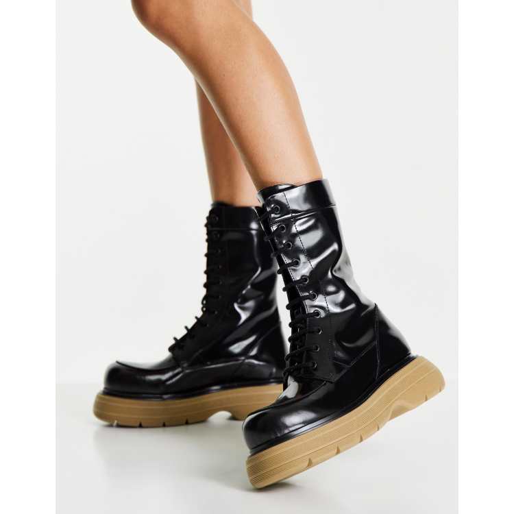 chunky lace up boots asos