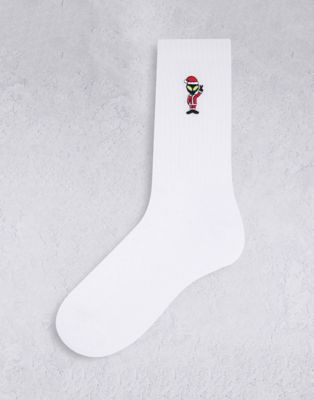 ASOS DESIGN alien santa christmas sports sock (200847220)