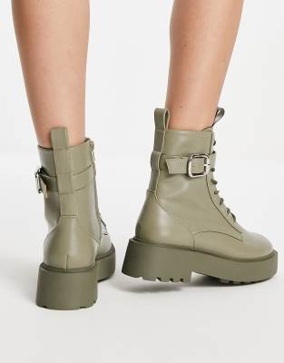 asos green ankle boots