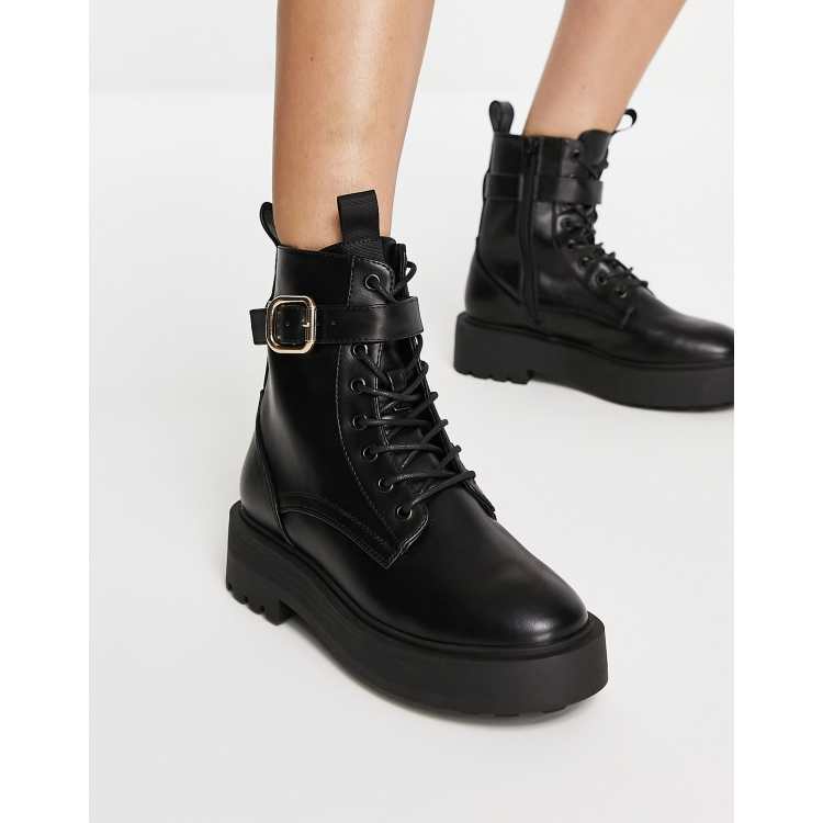 Asos chunky lace up boots best sale