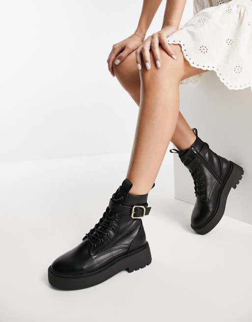 Asos chunky lace up boots hotsell