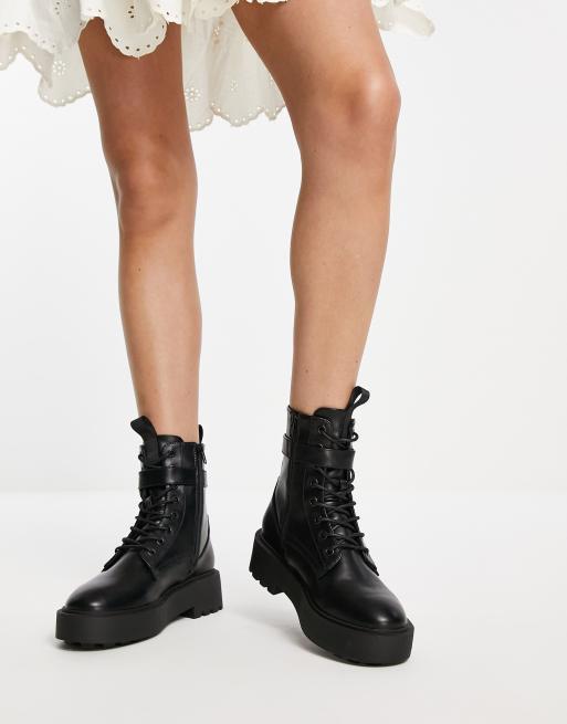 Asos design attitude on sale chunky lace up boots