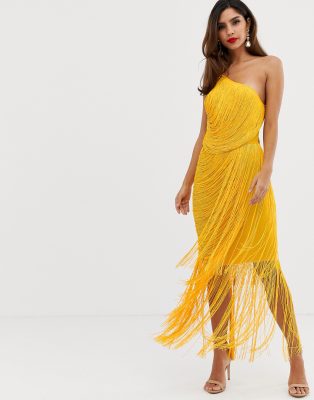 all over fringe dress