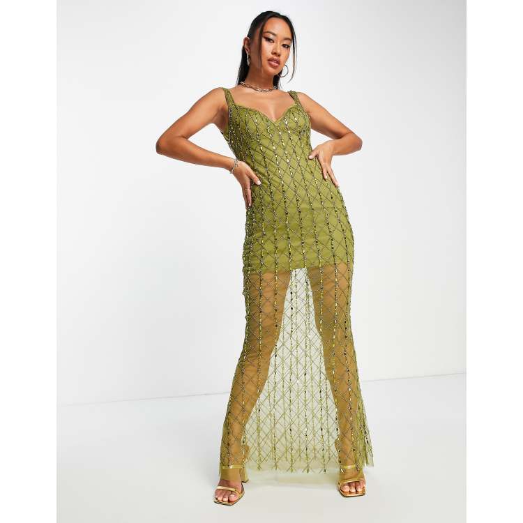 Asos sequin cheap maxi