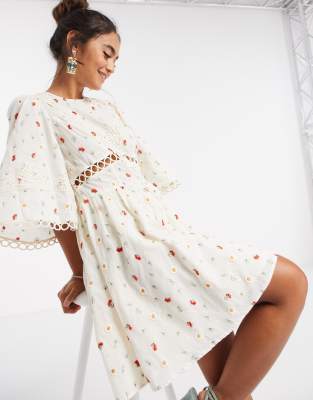 cream skater dress