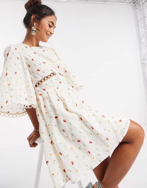 Embroidered skater outlet dress