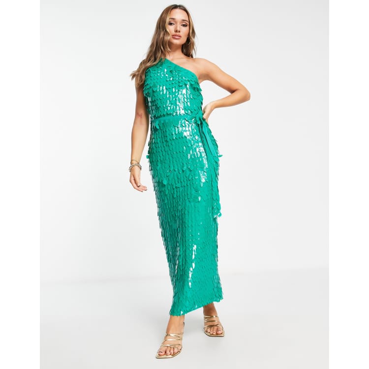 Asos design cami feather embellished maxi dress sale