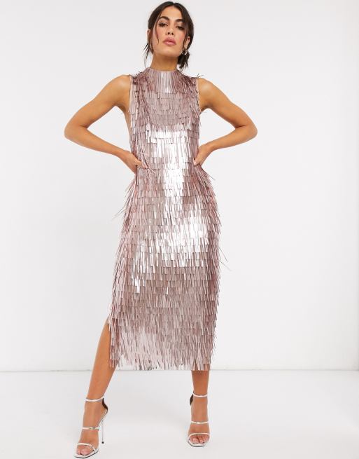 Asos design hotsell fringe dress