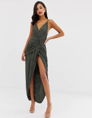 drape maxi dress