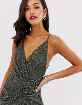 asos design sequin dress