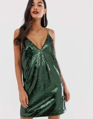 sequin cami dress