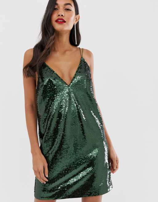 ASOS DESIGN all over sequin mini cami dress | ASOS