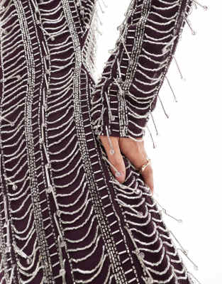 vivienne knit fitted midi dress Mac Duggal Embellished Trapeze Cocktail Dress main image 0