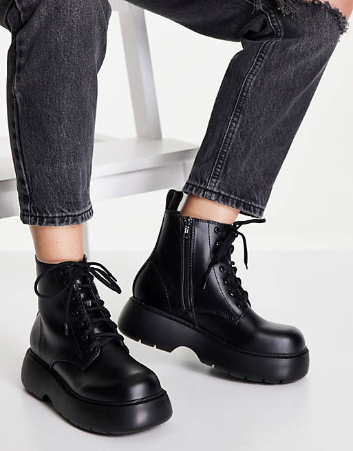 ASOS DESIGN Alter lace up boots in black | ASOS