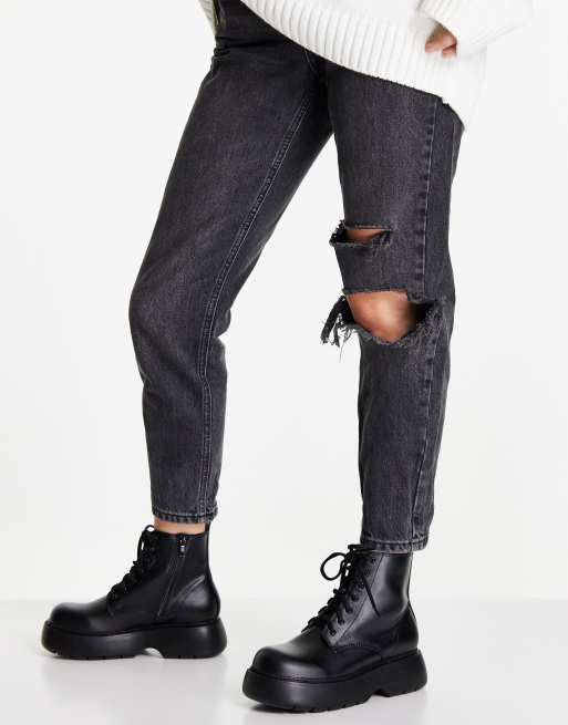 Asos design raider outlet chunky lace up boots