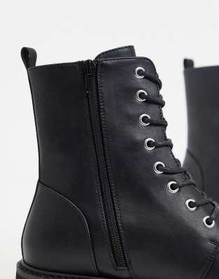 asos design evaline leather ankle boots