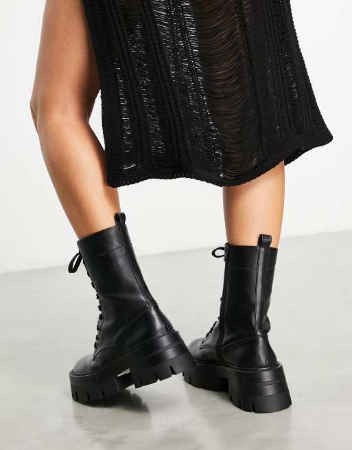 ASOS DESIGN Amaze Bottines lacets avec semelle paisse