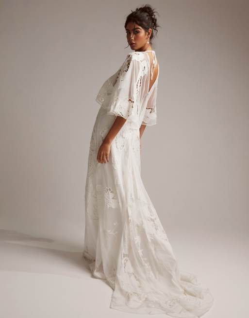 Asos edition nouveau store embroidered wedding dress