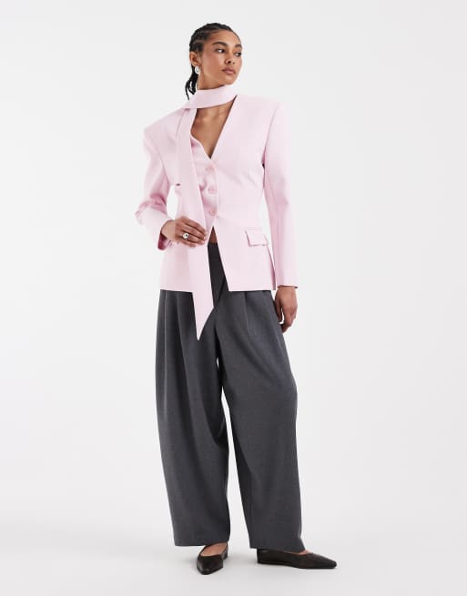 ASOS DESIGN - Americana con cintura entallada y detalle de fular, 2 de 4