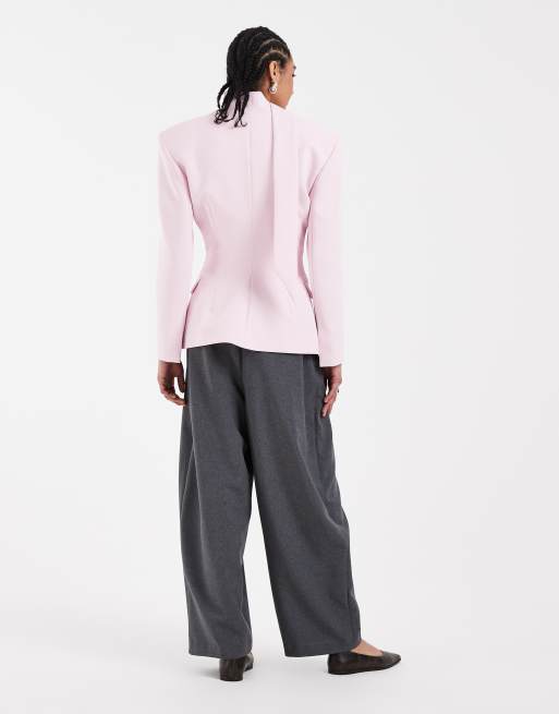 ASOS DESIGN - Americana con cintura entallada y detalle de fular, 4 de 4