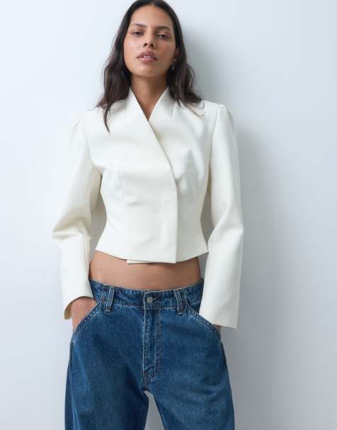 ASOS DESIGN americana de sastre cruzada con cintura entallada - view 1