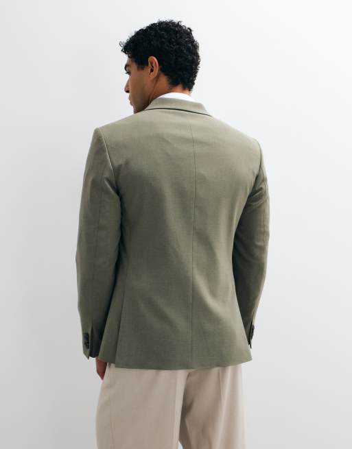 ASOS DESIGN americana de traje entallada en verde medio, 5 de 5